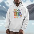 Equal Rights Book Flower Equality Peace Love Kindness Book Unisex Hoodie