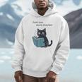Just One More Chapter Bookworm Cat Book Lover Unisex Hoodie