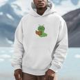 Professional Bookworm Reading Lover Cute Worm Glasses Book Unisex Hoodie