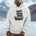 Raccoon With Book Cute Raccoons Reading Books Unisex Hoodie