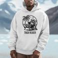 Raccoon Reading Books Summer Humor Trash Reader Unisex Hoodie