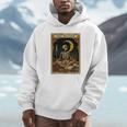 The Reader Tarot Card Book Lover Skeleton Art Goth Style Unisex Hoodie