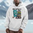 Respect Elders Cellphone Pushing Books In a Wheelchair Unisex Hoodie