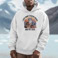 Retro I Just Want To Read Books And Pet Cats Cat Unisex Hoodie