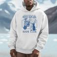 Sarcastic Anti Social Book Club Cat Skull Book Lover Unisex Hoodie