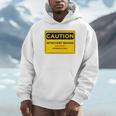 A Simple Yellow Warning Sign For Introvert Unisex Hoodie