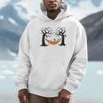 Skeleton Reading Book In Hammock Halloween Reader Unisex Hoodie