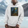 Van Gogh Starry Night Art Cat And Book Lovers Unisex Hoodie Van Gogh Starry Night Art Cat And Book Lovers Unisex Hoodie