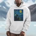 Van Gogh Starry Night Fantasy Reader Dragon Reading Book Unisex Hoodie Van Gogh Starry Night Fantasy Reader Dragon Reading Book Unisex Hoodie