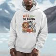 Wild About Reading Zoo Animals For Bookworm Book Reader Unisex Hoodie Wild About Reading Zoo Animals For Bookworm Book Reader Unisex Hoodie