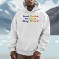 Women's Read Books Be Kind Stay Weird Book Lover Rainbow Unisex Hoodie