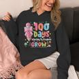 100th Day Of School Teacher Women Floral Books Unisex Hoodie