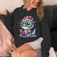 Adorable Book Lover Basilisk With Reading Glasses Cute Unisex Hoodie