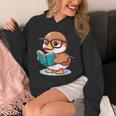 Adorable Book Lover Mallard Duck With Reading Glasses Cute Unisex Hoodie Adorable Book Lover Mallard Duck With Reading Glasses Cute Unisex Hoodie