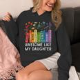 Awesome Like My Daughter Books Floral Proud Mom Women Unisex Hoodie