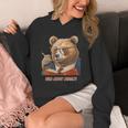 Bear Reading Book Glasses Library Zoo Teacher School Animal Unisex Hoodie Bear Reading Book Glasses Library Zoo Teacher School Animal Unisex Hoodie