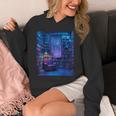Book Library Bookshelf Armchair Window Pattern Print Unisex Hoodie
