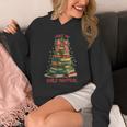 Book Lover Christmas Tree I Have No Shelf Control Unisex Hoodie