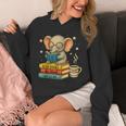 Book Lover Elephant Reading Books Library Read Books Be Kind Unisex Hoodie