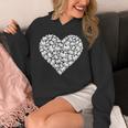 Book Lover Heart Shape Reading Librarian Library Teacher Unisex Hoodie