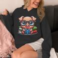 Book Lover Reading Pig Unisex Hoodie