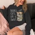 Book Lovers Books Cats Life Is Sweet Cat Lovers Unisex Hoodie Book Lovers Books Cats Life Is Sweet Cat Lovers Unisex Hoodie