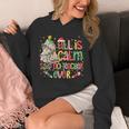 Book Tree All Is Calm Said No Teacher Ever Christmas Unisex Hoodie