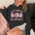 All Booked For Christmas Book Coffee Latte Gingerbread Unisex Hoodie