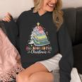 All Booked For Christmas Book Tree Lights Christmas Library Unisex Hoodie