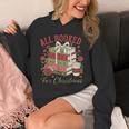 All Booked For Christmas Coquette Xmas Book Club Book Lovers Unisex Hoodie