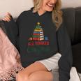 All Booked For Christmas Librarian Reader Xmas Pajama Unisex Hoodie
