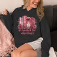 All Booked For Valentines Coquette Bow Book Lover Bookworm Unisex Hoodie
