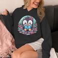 Bookish Penguin Heart A Readers Love Penguins Unisex Hoodie Bookish Penguin Heart A Readers Love Penguins Unisex Hoodie