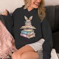 Books Bookworm Reader Book Cute Reading Bunny With Glasses Unisex Hoodie