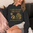 I Like Books And Dogs And Maybe 3 People Vintage Sayin Unisex Hoodie
