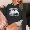 Books Are My Favorite People Cat With Coffee Mug Book Lovers Unisex Hoodie