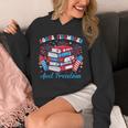 Books Fireworks And Freedom Independence Day Book Lover Unisex Hoodie