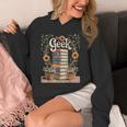 Books Geek Sunflower Floral Cute Vintage Books Reader Lover Unisex Hoodie