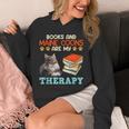 BOOKS AND MAINE COONS ARE MY THERAPY Main Coon Unisex Hoodie BOOKS AND MAINE COONS ARE MY THERAPY Main Coon Unisex Hoodie