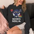 Books Ninja Read Reading Librarian Book Toddler Boys Kids Unisex Hoodie