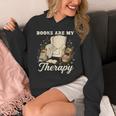 Books Are My Therapy Cozy Reading Chair Artwork Unisex Hoodie