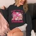 Books Are My Valentine Book Lover Heart Matching Party Unisex Hoodie