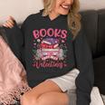 Books Are My Valentine Coquette Bow Book Flower Girl Women Unisex Hoodie