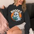 BOOOKS Cute Ghost Reading Books Halloween Unisex Hoodie BOOOKS Cute Ghost Reading Books Halloween Unisex Hoodie
