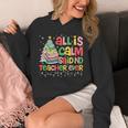 All Is Calm Said No Teacher Ever Book Christmas Tree Unisex Hoodie