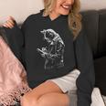 Cat Holds Book Writing Animal Print Motif Drawing Art Cat Unisex Hoodie