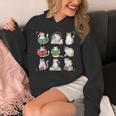 Cat Reading Book Funny Christmas Cat Book Lover Librarian Men Women Kids Unisex Hoodie