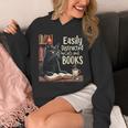 Cats And Books Book & Cat Lover Easily Distracted By Unisex Hoodie Cats And Books Book & Cat Lover Easily Distracted By Unisex Hoodie