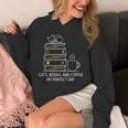 Cats Books And Coffee My Perfect Day Unisex Hoodie Cats Books And Coffee My Perfect Day Unisex Hoodie