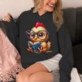 Chicken Reading a Book Farm Animal Chick Unisex Hoodie Chicken Reading a Book Farm Animal Chick Unisex Hoodie